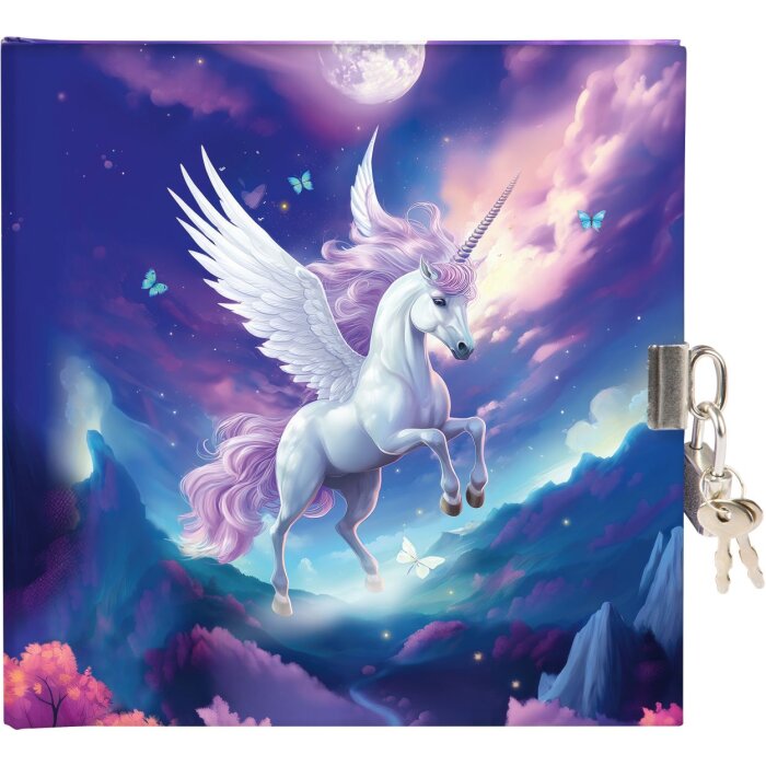 Agenda Goldbuch con chiusura Diana Unicorn 16,5x16,5 cm 96 pagine bianche