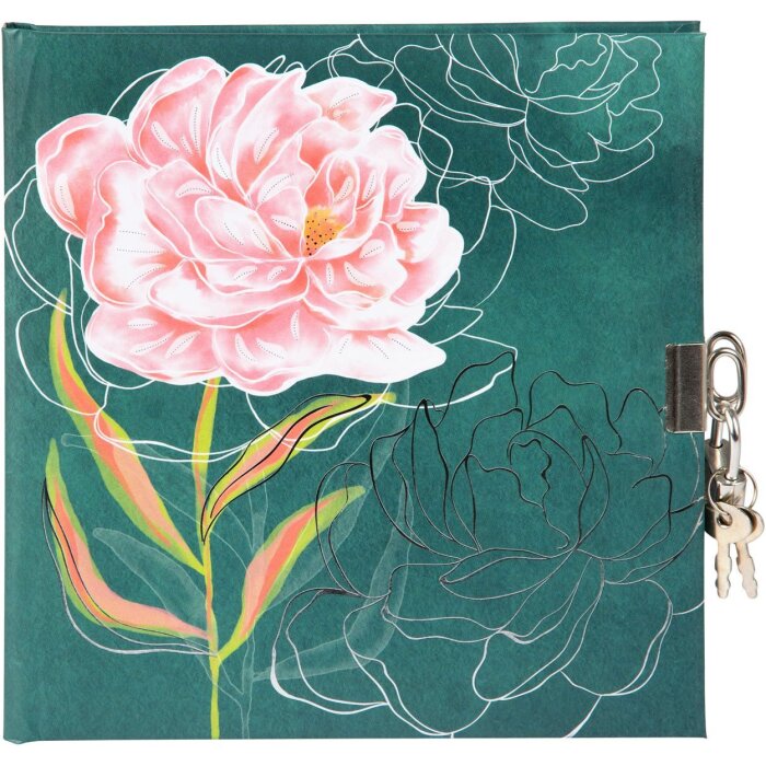 Agenda Goldbuch con chiusura Peonia 16,5x16,5 cm 96 pagine bianche
