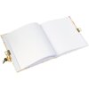 Agenda dorata con serratura Resting Sun 16,5x16,5 cm con rilievi in oro