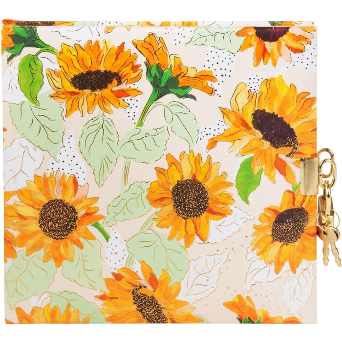 Agenda Goldbuch con chiusura Girasole bianco 16,5x16,5 cm 96 pagine bianche
