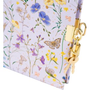 Agenda Goldbuch con chiusura Summer Meadow lilla 16,5x16,5 cm