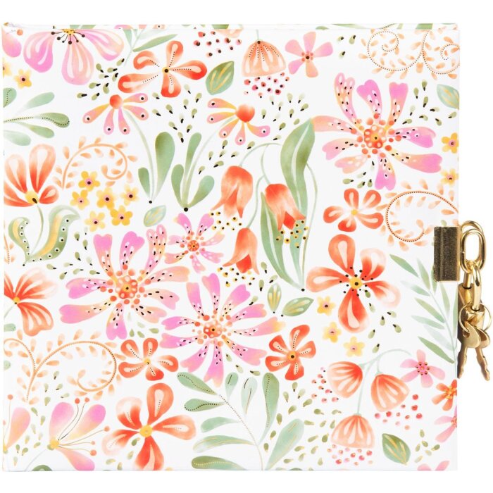 Agenda Goldbuch con serratura Pianta rossa 16,5x16,5 cm 96 pagine bianche