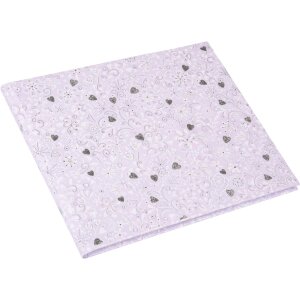 Libro doro per gli ospiti Finamente lilla 25x20 cm 100 pagine bianche in rilievo argento