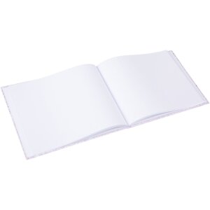 Libro doro per gli ospiti Finamente lilla 25x20 cm 100 pagine bianche in rilievo argento