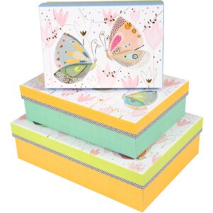 Set di scatole di cartone Goldbuch Mariposa 3 scatole di...