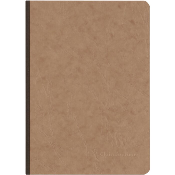 Quaderno Clairefontaine AgeBag DIN A5 lino foderato 96 fogli tabacco