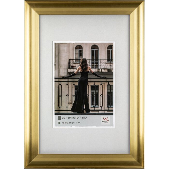 Walther cornice design Venezia 40x50 cm in MDF lucido effetto legno oro