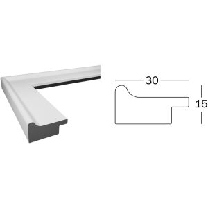 Walther cornice design Venezia 40x50 cm in MDF lucido effetto legno oro