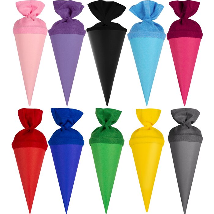 Goldbuch craft school bag 15 cm con chiusura in feltro in cartone colorato
