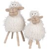 Clayre & Eef 65273 Decorazione Pecora 12x12x25 cm Bianco
