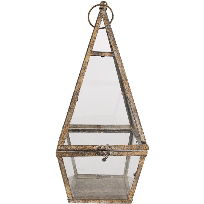 Clayre & Eef 65277 Lanterna 19x19x45 cm Marrone