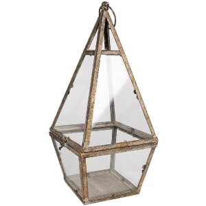 Clayre & Eef 65277 Lanterna 19x19x45 cm Marrone
