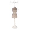 Clayre & Eef 65311 Portagioie 12x12x39 cm Beige Bianco