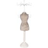 Clayre & Eef 65311 Portagioie 12x12x39 cm Beige Bianco