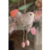 Clayre & Eef 65345 Ciondolo decorativo Uccello 10x3x14 cm Rosa