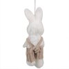 Clayre & Eef 65347 Decorazione Ciondolo Coniglio 6x4x14 cm Bianco