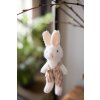 Clayre & Eef 65347 Decorazione Ciondolo Coniglio 6x4x14 cm Bianco