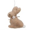 Clayre & Eef 65350 Ciondolo decorativo coniglio 7x3x10 cm Marrone