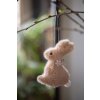 Clayre & Eef 65350 Ciondolo decorativo coniglio 7x3x10 cm Marrone