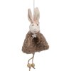 Clayre & Eef 65354 Ciondolo decorativo coniglio 8x3x16 cm Marrone