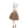 Clayre & Eef 65354 Ciondolo decorativo coniglio 8x3x16 cm Marrone