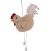 Clayre & Eef 65358 Ciondolo decorativo pollo 10x3x18 cm Marrone