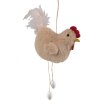 Clayre & Eef 65358 Ciondolo decorativo pollo 10x3x18 cm Marrone