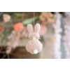 Clayre & Eef 65360 Ciondolo decorativo coniglio 6x2x11 cm Rosa