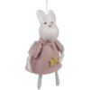 Clayre & Eef 65362 Ciondolo decorativo coniglio 6x3x13 cm Rosa