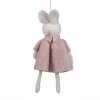 Clayre & Eef 65362 Ciondolo decorativo coniglio 6x3x13 cm Rosa