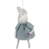 Clayre & Eef 65363 Decorazione Ciondolo Coniglio 6x3x13 cm Blu