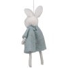 Clayre & Eef 65363 Decorazione Ciondolo Coniglio 6x3x13 cm Blu
