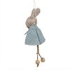 Clayre & Eef 65364 Decorazione Ciondolo Coniglio 6x3x13 cm Blu