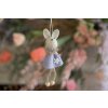Clayre & Eef 65366 Ciondolo decorativo coniglio 6x3x13 cm Viola