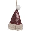 Clayre & Eef 65367 Ciondolo decorativo Cappello di Natale 8x1x13 cm Rosa