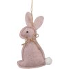 Clayre & Eef 65373 Ciondolo decorativo coniglio 6x1x10 cm Rosa