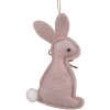 Clayre & Eef 65373 Ciondolo decorativo coniglio 6x1x10 cm Rosa