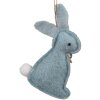 Clayre & Eef 65374 Ciondolo decorativo coniglio 6x1x10 cm Blu