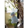 Clayre & Eef 65374 Ciondolo decorativo coniglio 6x1x10 cm Blu