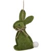 Clayre & Eef 65375 Ciondolo Coniglio Verde 6x1x10 cm