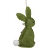 Clayre & Eef 65375 Ciondolo Coniglio Verde 6x1x10 cm