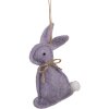 Clayre & Eef 65376 Ciondolo decorativo coniglio 6x1x10 cm Viola