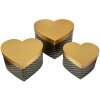 Clayre & Eef 65459 Scatole Cuore 3 Pezzi Oro 27x24x15 cm
