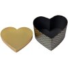 Clayre & Eef 65459 Scatole Cuore 3 Pezzi Oro 27x24x15 cm