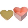 Clayre & Eef 65460 Scatole portaoggetti Cuore 3 pezzi Rosa 27x24x15 cm
