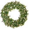 Clayre & Eef 65489 Decorazione Ghirlanda di Natale Ø 30x4 cm Grigio Bianco