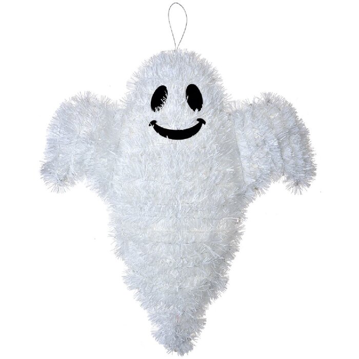 Clayre & Eef 65501 Decorazione da parete Ghost 32x3x37 cm Bianco