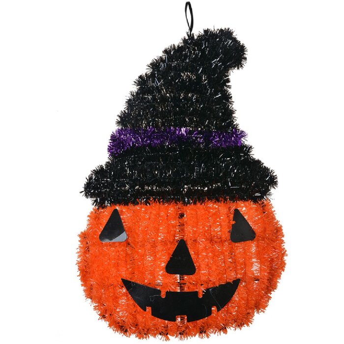 Clayre & Eef 65502 Decorazione murale Zucca 34x3x22 cm Arancione