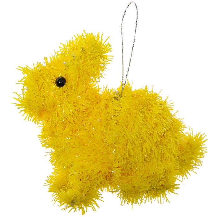 Clayre & Eef 65504 Decorazione Ciondolo Coniglio 11x5x14 cm Giallo