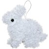 Clayre & Eef 65505 Decorazione ciondolo coniglio 11x5x14 cm Bianco